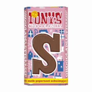 Tony's Chocolonely Letterreep Melk Pepernoot Schuimpjes S 180gr