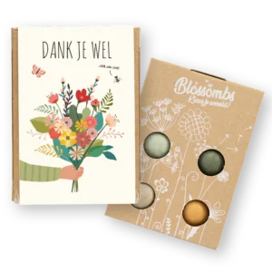 Gift Box Mini met 4 zaadbommetjes - Dank je wel