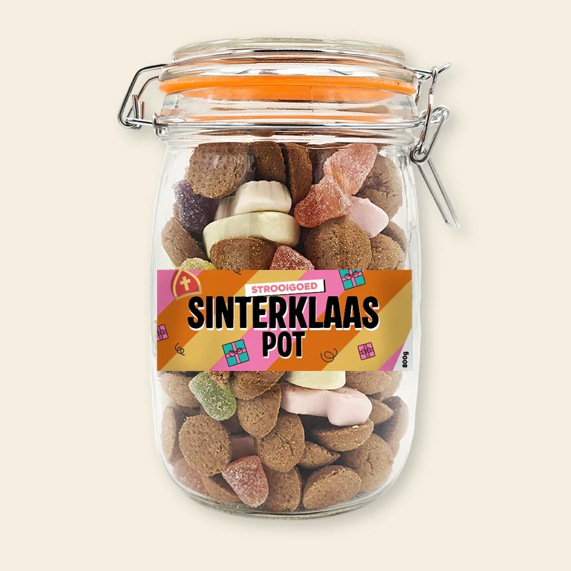 Snoeppot "Sinterklaas pot" strooigoed (1000 ml) - Limited Edition